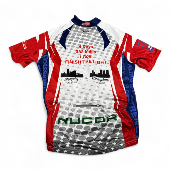 Primal Cycling Jersey Adult LARGE Red White Relay Life American Cancer Society - Picture 3 of 10